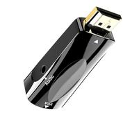 Uqezagpa Adattatore HDTV a VGA 1080p HDTV maschio femmina a VGA convertitore con porta da 3,5 mm per monitor portatili proiettori