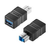 Uqezagpa Adattatore per cavo stampante USB 3.0 B di piccole dimensioni per connessione istantanea del dispositivo Pratico connettore USB 3.0 Connettore per disco rigido USB