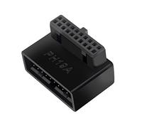 Uqezagpa Adattatore USB 90 Gradi Scheda Madre Adattatore 19 Pin/20 Pin Estensione Presa Adattatore Per Desktop Scheda Madre