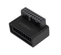 Uqezagpa Adattatore USB 90 Gradi Scheda Madre Adattatore 19 Pin/20 Pin Estensione Presa Adattatore Per Desktop Scheda Madre