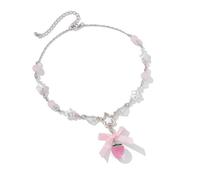 Uqezagpa Alla moda fragola amore cuore ciondolo collana gioielli accessorio per le signore stili dolci portatile per club partito comodo indossare collana