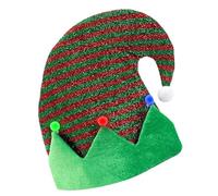 Uqezagpa Allegro Cappello di Natale Slouch Caps Con Pompon Leprechaun Cappello Vacanza Unisex Indossare A Righe Per Stage Wear Cappelli Per Adulti