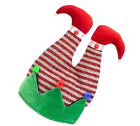 Uqezagpa Allegro Cappello di Natale Slouch Caps Con Pompon Leprechaun Vacanza Unisex Indossare A Righe Per Stage Wear Natale Cappelli Adulti