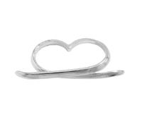 Uqezagpa Anelli di fiocco esagerati di colore oro e argento anelli a doppio fiocco da donna alla moda aperti regolabili gioielli aperti per coppie, Silver, come descritto, come descritto