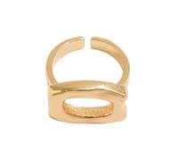 Uqezagpa Anelli di fiocco esagerati di colore oro e argento anelli a doppio fiocco da donna alla moda aperti regolabili gioielli aperti per coppie, Gold, come descritto, come descritto