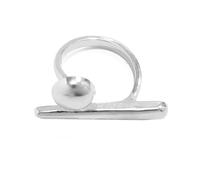 Uqezagpa Anelli di fiocco esagerati di colore oro e argento anelli a doppio fiocco da donna alla moda aperti regolabili gioielli aperti per coppie, Silver, come descritto, come descritto