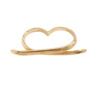 Uqezagpa Anelli di fiocco esagerati di colore oro e argento anelli a doppio fiocco da donna alla moda aperti regolabili gioielli aperti per coppie, Gold, come descritto, come descritto