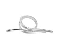 Uqezagpa Anelli di fiocco esagerati di colore oro e argento anelli a doppio fiocco da donna alla moda aperti regolabili gioielli aperti per coppie, Silver, come descritto, come descritto