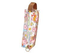 Uqezagpa Astuccio a forma di animale, astuccio per matite e matite, scatola trasparente, per il rientro a scuola, per ragazze Capybara, custodia estetica, trasparente, C
