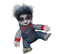 Uqezagpa Bambola seduta con viso incandescente e suoni terrificanti e voce attivata per cortile portico esposizioni decorazioni forniture per feste Animatronics