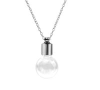 Uqezagpa Bella collana con ciondolo a forma di bottiglia di vetro, semplice da aprire e trasportare, per piccole decorazioni, SizeApprox.0.6x3.6cm/0.24x1.42inches, Bottiglia di vetro + collana in