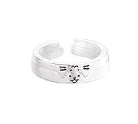 Uqezagpa Bellissimo ornamento alla moda in argento a forma di cane elegante e a forma di coppia per amore e lealtà, Medio, come descritto, come descritto