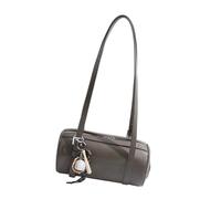 Uqezagpa Borsa a tracolla a forma di cilindro per le donne 2025 borse ascelle alla moda borsa a tracolla in pelle PU borsa da sera borsa quotidiana, grigio, One Size