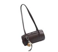 Uqezagpa Borsa a tracolla a forma di cilindro per le donne 2025 borse ascelle alla moda borsa a tracolla in pelle PU borsa da sera borsa quotidiana, Caff, One Size