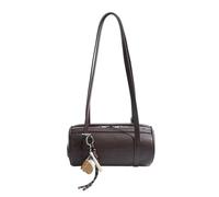 Uqezagpa Borsa a tracolla a forma di cilindro per le donne 2025 borse ascelle alla moda borsa a tracolla in pelle PU borsa da sera borsa quotidiana, Caff, One Size