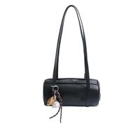 Uqezagpa Borsa a tracolla a forma di cilindro per le donne 2025 borse ascelle alla moda borsa a tracolla in pelle PU borsa da sera borsa quotidiana, Nero , One Size