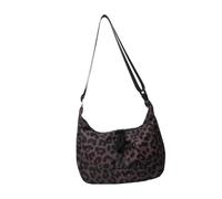 Uqezagpa Borsa a tracolla alla moda con gnocchi leopardi borsa a tracolla casual shopping adatta per gli appassionati di moda spalla, Colore caffè., One Size