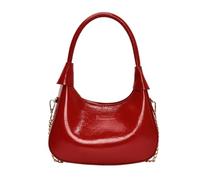 Uqezagpa Borsa a tracolla per le donne pochette alla moda borsa a tracolla con tracolla rimovibile per lavoro, shopping, viaggi, borsa a tracolla con cerniera borsa a tracolla in ecopelle, Rosso, One