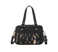 Uqezagpa Borsa a tracolla per le donne pochette alla moda borsa a tracolla con tracolla rimovibile per lavoro, shopping, viaggi, borsa a tracolla con cerniera borsa a tracolla in ecopelle, Nero , One