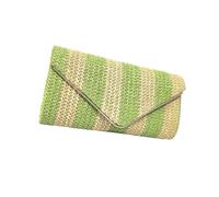 Uqezagpa Borsa da spiaggia da donna in paglia borsa da spiaggia alla moda a righe tracolla intrecciata a mano per tutti i giorni Ttavel donna spiaggia intrecciata a mano borsa a tracolla in paglia