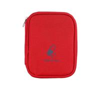 Uqezagpa Borsa da viaggio per il primo soccorso, vuota, con scomparti multipli, piccole tasche per primo soccorso con cerniera, Rosso, Bellezza di massa