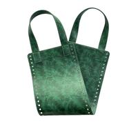 Uqezagpa Borsa in pelle PU Bottoms Maniglie Crochet Craft Forniture Per Top Handle Borse Borse Fare Progetti Artigianato Sacchetto Regalo Fondo Per La Riparazione, Retro Verde Scuro, One Size