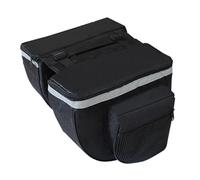 Uqezagpa Borsa posteriore per bici da strada, borsa a doppio lato per selle per biciclette, grande capacità, per pendolari di generi alimentari, lunghi viaggi in bicicletta, portapacchi posteriore
