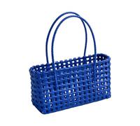 Uqezagpa Borsa trasparente dal design cavo con pratica maniglia adatta per accessori alla moda da donna e borsa da spiaggia, Blu