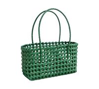Uqezagpa Borsa trasparente dal design cavo con pratica maniglia adatta per accessori alla moda da donna e borsa da spiaggia, Verde