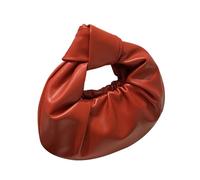 Uqezagpa Borse increspate Borsa a tracolla da donna Hoboes Toted Pochette in pelle Borse annodate Maniglia superiore con chiusura a cerniera Borse con manico superiore per le donne, Rosso, One Size