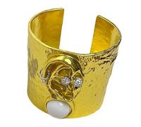 Uqezagpa Bracciale alla moda con espressione del viso 3D ampio polsino alla moda in lega gioielli aperto regolabile moda braccialetto geometrico arte ampio polsino, Misura unica, come descritto