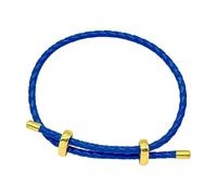 Uqezagpa Braccialetto multiuso in pelle naturale con fibbia fatta a mano con materiali in lega robusta, per vacanze al mare e casual, Width 3mm, Metallo