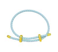 Uqezagpa Braccialetto multiuso in pelle naturale con fibbia fatta a mano con materiali in lega robusta, per vacanze al mare e casual, Width 3mm, Metallo