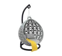 Uqezagpa Camera da letto Sedia sospesa Amaca Modello di mobili in miniatura per case delle bambole Accessorio Altalena realistica Playset Basket Modelli in miniatura da collezione