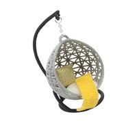 Uqezagpa Camera da letto Sedia sospesa Amaca Modello di mobili in miniatura per case delle bambole Accessorio Altalena realistica Playset Basket Modelli in miniatura da collezione