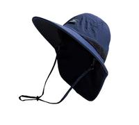 Uqezagpa Cappello alla moda per proteggere il sole dei giovani, alla moda, portatile, da gentiluomo, alla moda, per varie attività all'aperto, campeggio, sole, blu navy, Taglia unica