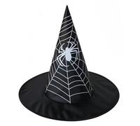 Uqezagpa Cappello da strega di Halloween, cappello da mago a punta, nero, costume per Halloween, carnevale, feste, feste in maschera, cosplay, vestito per donne
