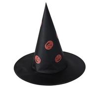 Uqezagpa Cappello da strega di Halloween, nero, a punta, cappello da mago, travestimento per costume da strega, decorazioni