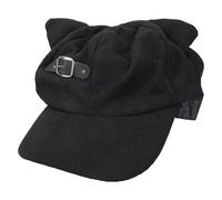 Uqezagpa Cappello del pittore degli anni 2000 per adulti adolescenti con orecchie di gatti popolare Streetwear Cappello da sole Bella Anime cupola Cosplay Accessori Streetwear Caps