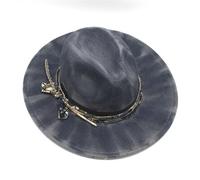 Uqezagpa Cappello Fedora con nastro intrecciato per eventi a tema cappello di lana festa in maschera Gentiluomo carnevale puntelli accessori per la testa vintage Fedora
