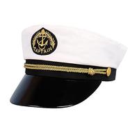 Uqezagpa Cappello marino per bambini per feste di Halloween distintivo cappello da capitano costume cosplay per bambini scuola dramma giochi di ruolo copricapo Navy Marine Cap Costume per bambini