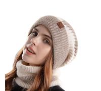 Uqezagpa Cappello Trapper Addensare Ushanka Caldo Inverno All'aperto Costume Accessorio Caldo Ushanka Scaldacollo Trapper Neck Gaiter Cappello Donna Inverno, Beige, Taglia unica