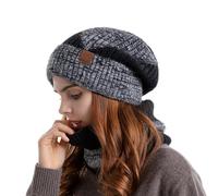 Uqezagpa Cappello Trapper Addensare Ushanka Caldo Inverno All'aperto Costume Accessorio Caldo Ushanka Scaldacollo Trapper Neck Gaiter Cappello Donna Inverno, Nero , Taglia unica