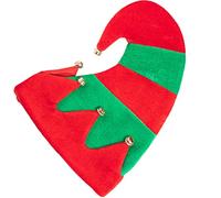 Uqezagpa Cappello unisex da elfo, cappello natalizio in pile per le vacanze, leprechaun allegro, streetwear, a righe, cappello per bambini, cappello di Natale per bambini