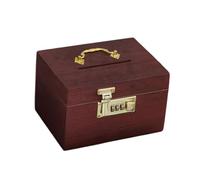 Uqezagpa Caso di immagazzinaggio rettangolare degli scomparti multipli della scatola di legno dei disegni antichi per gli accessori Scatola di immagazzinaggio