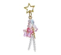 Uqezagpa Catena a vento unica a forma di stella di pesce con perline colorate in rilievo per telefono gioielli per custodia auricolare alla moda ciondolo acrilico fotocamera, Misura unica, come