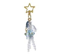 Uqezagpa Catena a vento unica a forma di stella di pesce con perline colorate in rilievo per telefono gioielli per custodia auricolare alla moda ciondolo acrilico fotocamera, Misura unica, come