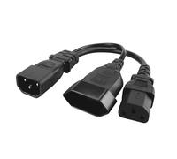 Uqezagpa Cavo adattatore femmina da 30 cm IEC320-C14 a IEC320 C13 + EU4,0 mm femmina, splitter a Y, convertitori di alimentazione prolunga