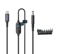 Uqezagpa Cavo Alimentazione Universale da 5 5 X 2 1 Mm a USB C con Schermo Monitoraggio delle Tensioni in Reale E Protezioni Sicurezza Caratteristiche del Cavo Convertitore USB C