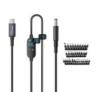 Uqezagpa Cavo Alimentazione Universale da 5 5 X 2 1 Mm a USB C con Schermo Monitoraggio delle Tensioni in Reale E Protezioni Sicurezza Caratteristiche del Cavo Convertitore USB C